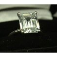 thumbnail image 5 of HeartsAndYou 3ct Emerald Cut Moissanite Classic Solitaire Engagement Ring for Women 18k White Gold over Silver, 5 of 9