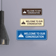 thumbnail image 5 of Standard Welcome To Our Congregation Sign (Blue) - Small, 5 of 5