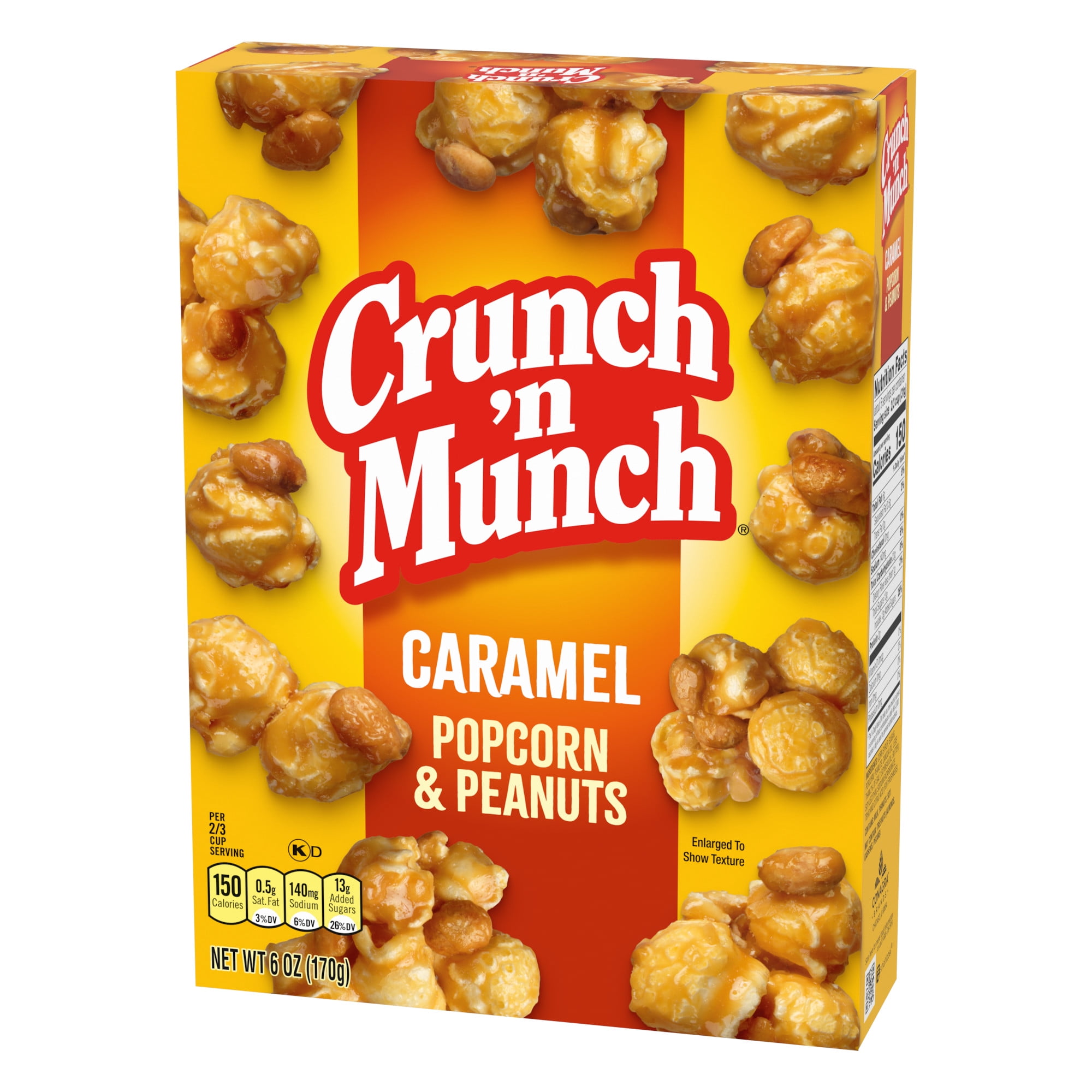 (12 pack) Crunch 'n Munch Caramel Popcorn with Peanuts, 6 oz.