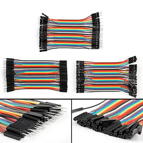 Grofry 40Pcs/Row 10cm M-M Dupont Wires Jumper Cables for Arduino  Breadboard,Male-male,Dupont Wire 