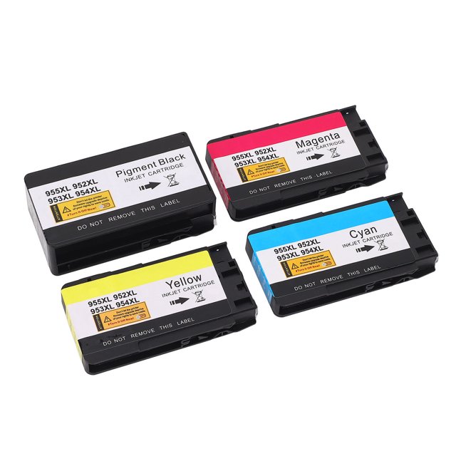 Ink Cartridges Combo Pack Black Cyan Magenta Yellow, Ink Cartridges Combo Pack High Print Capacity 4Pcs 5 Percent A4 Coverage Smart Chips for Home