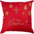 thumbnail image 1 of Violet Linen Seasonal Xmas Christmas Holiday Glories Pattern, Polyester Embroidered Jacquard , Ornaments , 18 Inch x 18 Inch, Square, Decorative Accent Throw Pillow Cover, 1 of 6