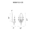 thumbnail image 2 of CWI Lighting Electra Collection 3 Light Wall Sconce Oxidized Bronze Finish, 2 of 2