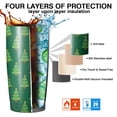 thumbnail image 7 of 20oz Tumblers Green Christmas Tree Pattern Stainless Steel Vacuum Insulated Double Wall Travel Tumbler Cups Mug with Lid and Straw,Cleaning Brush for Cold & Hot Drinks, 7 of 7
