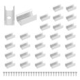 thumbnail image 1 of Uxcell Neon Rope Light Mounting Brackets, 30 Pcs Neon LED Lights Aluminum Install Fixing Clips Accessories for 8x8mm Silicone Neon Signs Flex Strip Lighting DIY, 1 of 6