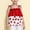 Red, variant on Girls 1-5 Years Tank Top Print Berry One Shoulder Sleeveless Ruffled Convertible Blouse for Summer