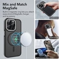thumbnail image 2 of JTCASES for iPhone 14 Pro Magnetic Case Support Wireless Charging, Car Mount, Thin Lightweight Rugged Shockproof Shell Anti-yellow Clear Silicone Frame, Black, 2 of 7
