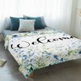 thumbnail image 4 of Watercolor Flowers Blanket Soft Cozy Warm Throw Blanket for Couch, Plush Fuzzy Flannel Fleece Blankets for Sofa, Blue Garden Floral Farm Botanical Bed Blankets Lightweight Gifts for Women, 40"x60", 4 of 9
