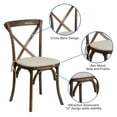 thumbnail image 6 of Flash Furniture HERCULES Series Stackable Early American Wood Cross Back Chair with Cushion, 6 of 13