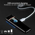 thumbnail image 3 of Harlier Electronic Lighter, Electric Windproof USB Rechargeable Slim Coil Lighter with Smart Fingerprint Sensor Dual Side Ignition, Battery Indicator Lighter for Flameless Boyfriends Gifts, 3 of 7