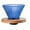 Blue#2, variant on Glass Pour Over Coffee Maker Reusable Drip Filter for Hand Brewed Coffee Portable Glass Coffee Filter with Removable Wooden Base Home Kitchen Office Brewing
