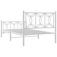 thumbnail image 6 of vidaXL Metal Bed Frame without Mattress with Footboard White 39.4"x78.7", 6 of 7