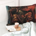 thumbnail image 4 of Salouo Dark Skull King Throne Pattern Pillow Cases,1PC Pillow Covers with Envelope Closure Decorative Pillow Case for Bed Couch,Pillows Not Included-20"x30", 4 of 6
