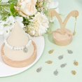 thumbnail image 4 of 12Pcs 2 Colors Cubic Zirconia Leaf Charms Gold and Silver Tropical Leaf Charms with Jump Rings for DIY Making Bracelets Necklaces Earrings Clear, 4 of 5