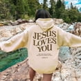 thumbnail image 4 of adviicd Women's Long Sleeve Sweatshirt Pullover Cropped Tops Beige,2XL, 4 of 4
