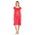 thumbnail image 2 of Casual Nights Women's Cap Sleeve Flower Silky Tricot Nightgown, 2 of 2