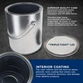 thumbnail image 3 of Master Elite 1 Gallon Lined Empty Metal Paint Can Bucket with Lids, Bail Handles, Pack of 2 - Triple Tight Seal, 128 fl. oz. Steel Coating Storage Container Tin - Store Leftover Water-Based Paint, 3 of 7