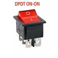 thumbnail image 1 of JUNWELL DPDT ON-ON Rocker Switch w/RED Neon Lamp KCD2 16A/250VAC, 1 of 4