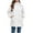 White, variant on Women's Hooded Raincoat Lightweight Slim Fit Trench Coat Waterproof Casual Full Zip Long Rain Jacket Outerwear