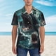 thumbnail image 2 of Balery Wave Ocean Animal Shark Camisas hawaianas de manga corta para hombre, camisas playeras de corte holgado, camisas de vacaciones con botones,3X-Large, 2 of 7
