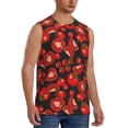thumbnail image 2 of Uemuo Tomato Pattern Men's Sleeveless T-Shirt,Muscle Athletic Tank Top, Moisture-wicking Quick-dry Breathable Classic Tee Top for Gym Run Outdoor Sports-Medium, 2 of 8