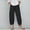Black#3, variant on Homenesgenics Womens Trousers Linen Pants for Women White Women Casual High Waist Solid Summer Cotton Loose Long Straight Pants Gifts for Women