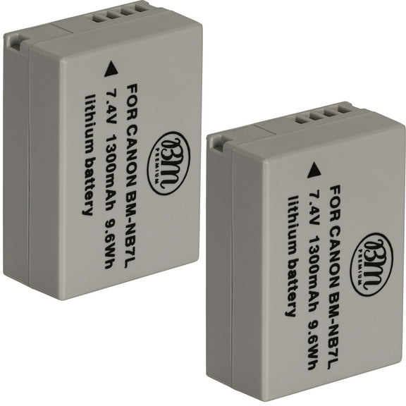 BM Premium 2 Pack of NB-7L Batteries for Canon PowerShot G10, G11, G12, SX30 is Digital Cameras