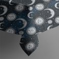 thumbnail image 4 of Blue Sun Moon Pattern Rectangle Tablecloth 60"x102",Waterproof Polyester Rectangle Table Cloth, Wipeable Spillproof Polyester Tablecloth for Dining, Camping, Indoor and Outdoor, 4 of 6