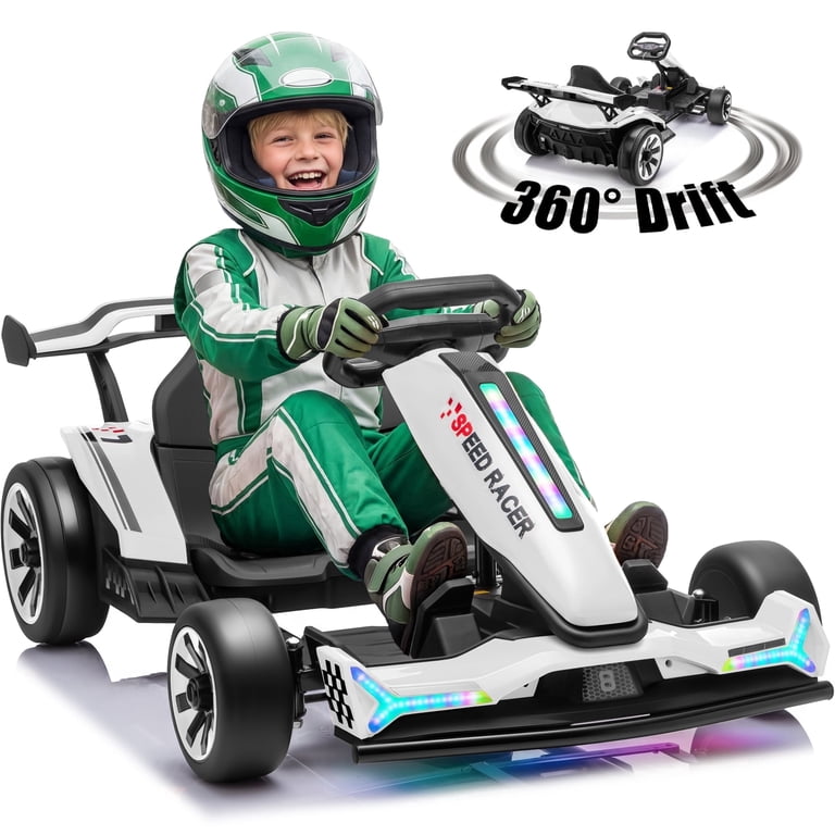Joyracer 24V Go Kart for Kids 6-12, 2x400W Motors Electric Drift