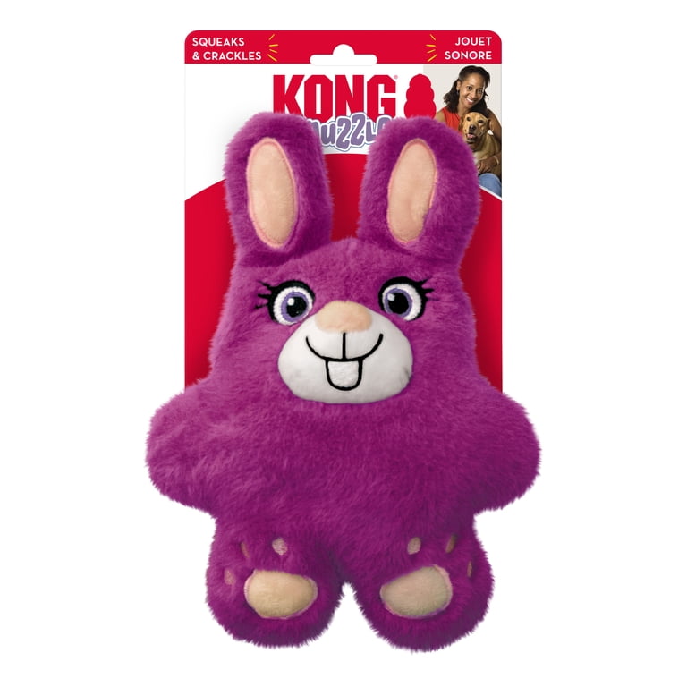 KONG Snuzzles Plush Squeaker Bunny Dog Toy, Medium photo 5