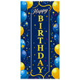 thumbnail image 4 of Blue and Gold Happy Birthday Banner with Balloon Star Elements Party Decoration Backdrop for Birthday Party Celebrations Photography Props Party Supplies, 4 of 7