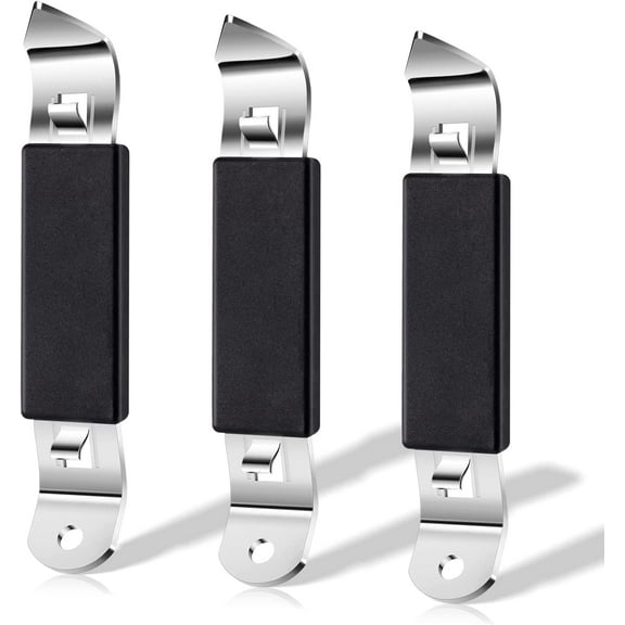 Bottle Opener - 3 Pieces Magnetic Beer Bottle Openers - Metal Can Punch Opener Magnet for Fridge, Black