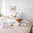 thumbnail image 6 of Homewish Halloween Boo Cat 7-Piece Twin Bedding,Cute Pumpkin Lantern Pattern Bedding Comforter Set,White Orange Black,Halloween Reversible, 6 of 8