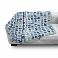 thumbnail image 3 of Blue Soft Flannel Fleece Blanket, Retro Hand Drawn Circles Rounds Color Cells Painted Bubble Like Grungy Style Tile, Cozy Plush for Indoor and Outdoor Use, 60" x 80", Blue Pale Blue, by Ambesonne, 3 of 6