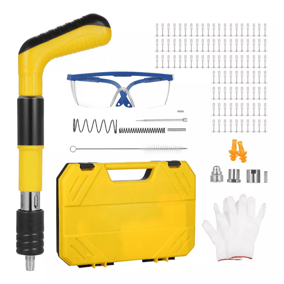 "Kit De Herramientas De Sujeción Manual, 100 Clavos amarillo "