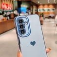 thumbnail image 6 of Samsung Galaxy A24 4g 6.5" Phone Case Luxury Electroplated Cute Love Heart Pattern Case for Women Full Camera Protection Soft Silicone Anti-Fingerprint Shockproof Cover for Galaxy A24 (Blue), 6 of 11