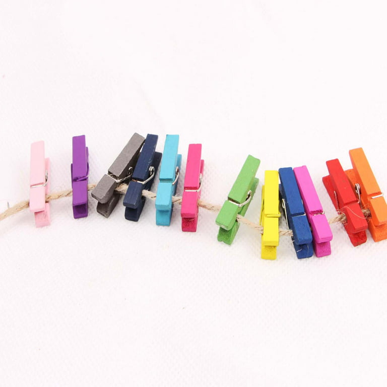 Clothes Pins, Colored Clothespins 50 PCS 2.9 Natural Birchwood Close Pins,  S