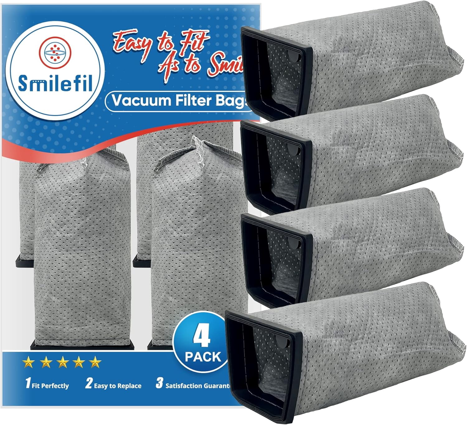 MHAWBL-Smilefil 4PCS CH3000 Replacement Cloth Bags Compatible with Hoover PortaPower Swingette S1015 S1029 and CH30000 Commercial Canister Vacuum, Replace Part # 43662023