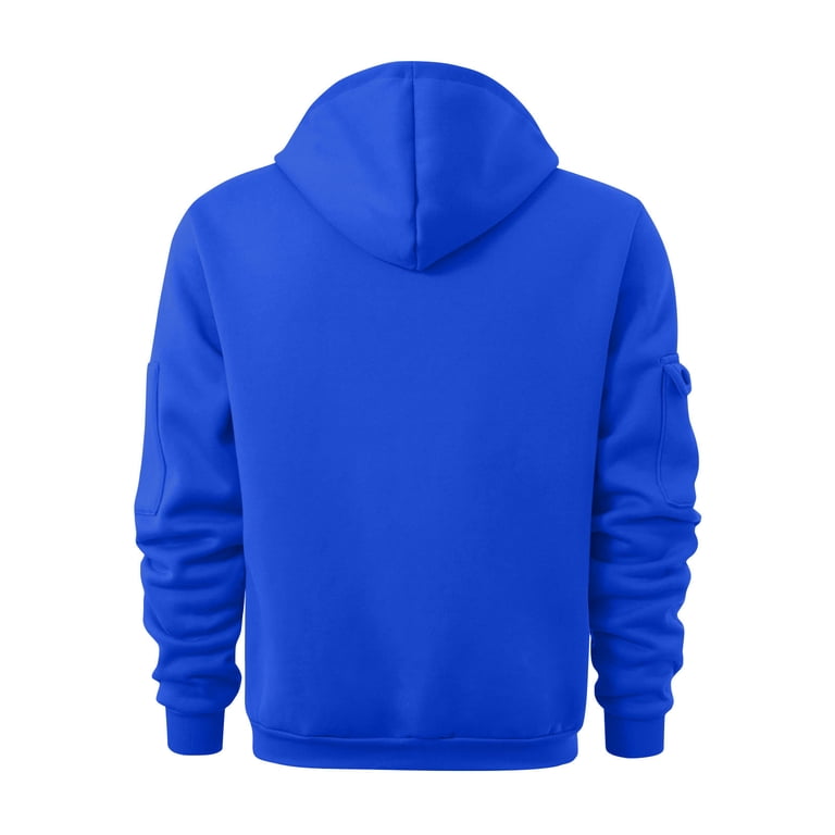 Unisex Zip Up Multi Pocket Sports Hoodie, Athletic Pullover