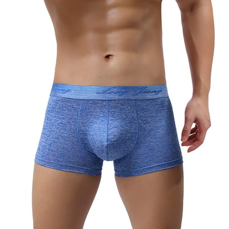 

Men s Mid-Waist Soft Briefs Pure Color Underwear