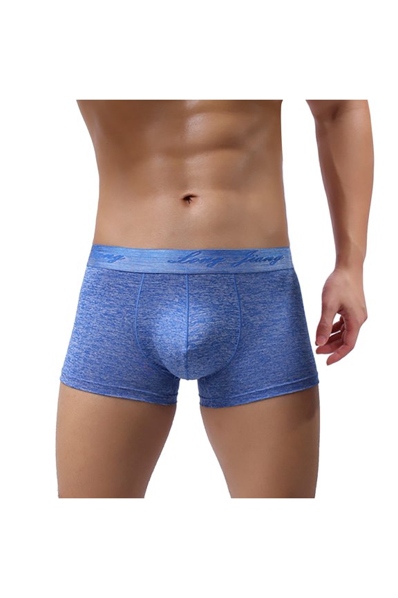 Men's Boxer Briefs Men Cool Comfort Underwear Men Emf Blocking Underwear Belle Supportive Mens Briefs per Proof Undies Stretch Cellblock Big Mens No Sweat Blue S