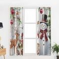 thumbnail image 5 of Hokiten Christmas Snowman Blackout Curtains | Light Blocking Print Window Curtains, Snowflake Elk Balls Xmas Thermal Insulated Window Drapes for Living Room Kitchen Cafe (2 Panels, 84"W x 45"L), 5 of 7