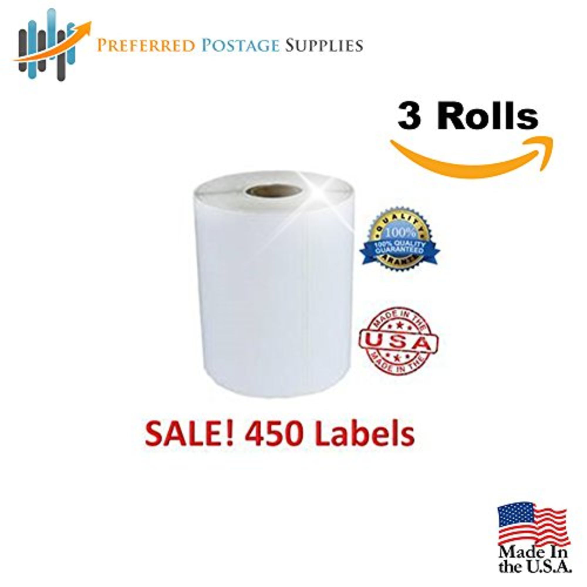 6 Rolls 4x6 Direct Thermal Shipping Labels Zebra Eltron 2844 ZP450-250/roll 