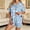 Light Blue, variant on CUIYUAN Pajama for Women Sets 2 Piece Short Sleeve Pj Sets Satin Sleepwear Button Down Loungewear Set Halloween Pajamas Set 2026 Fall Lounge Sets for Women
