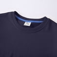 thumbnail image 6 of CAUYDY Girls Casual Crewneck Sweatshirts Long Sleeve Color Solid Loose Fit Fall Cute Pullover Tops(L101-Navy,12-18 M), 6 of 9