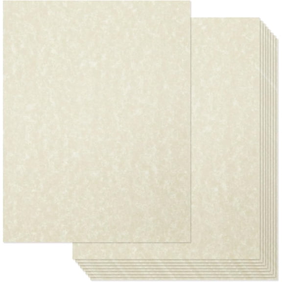 Parchment Paper - 8.5 x 11 In, Ivory, 90 GSM, 96 Sheets - Resume & Certificate Paper - Printer Stock for Awards & Diplomas