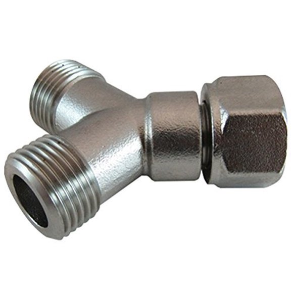 Bev Rite CP137SS Distributeur en Y pour Bière 1cm I.D. Alésage en Y, Acier Inoxydable