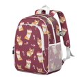 thumbnail image 2 of Christmas Corgi Backpack for School,Cute School Bag,Schoolbag with Adjustable Shoulder Straps & Padded Back,15"x11.42"x5.5", 2 of 6
