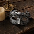 thumbnail image 3 of Mens Masquerade Mask Venetian Masquerade Masks 7 Inch Mardi Gras Mask for Men Silver Ancient Style for Masquerade Party Halloween, 1 Pack, 3 of 4