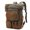 Army Green, variant on Vintage Waxed Canvas Backpack,Waterproof Full Grain Leather 15" Laptop Travel Rucksack,Back to School, Anniversary, Birthday Gift
